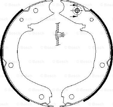 BOSCH 0 986 487 710 - Kit ganasce, Freno stazionamento www.autoricambit.com