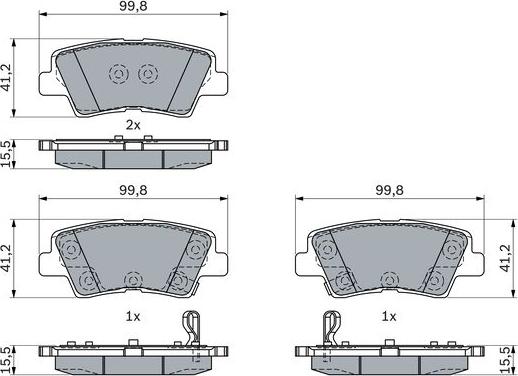 BOSCH 0 986 424 959 - Kit pastiglie freno, Freno a disco www.autoricambit.com