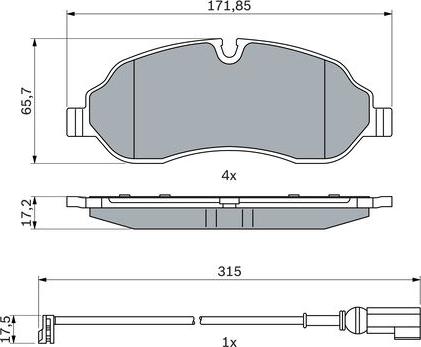 BOSCH 0 986 424 982 - Kit pastiglie freno, Freno a disco www.autoricambit.com