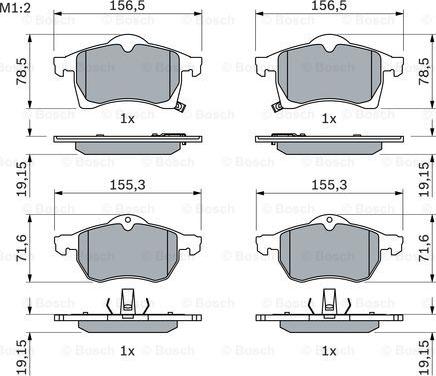 BOSCH 0 986 424 457 - Kit pastiglie freno, Freno a disco www.autoricambit.com