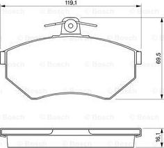 BOSCH 0 986 424 468 - Kit pastiglie freno, Freno a disco www.autoricambit.com