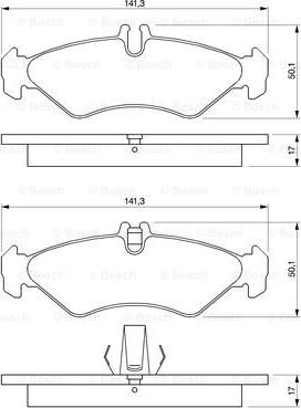 BOSCH 0 986 424 463 - Kit pastiglie freno, Freno a disco www.autoricambit.com