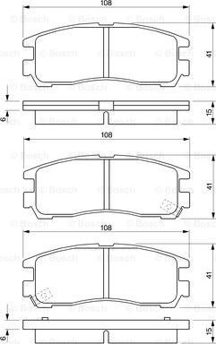 BOSCH 0 986 424 467 - Kit pastiglie freno, Freno a disco www.autoricambit.com