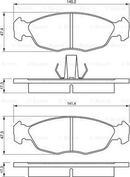 BOSCH 0 986 424 410 - Kit pastiglie freno, Freno a disco www.autoricambit.com