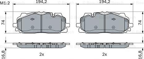 BOSCH 0 986 424 429 - Kit pastiglie freno, Freno a disco www.autoricambit.com