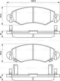 BOSCH 0 986 424 549 - Kit pastiglie freno, Freno a disco www.autoricambit.com