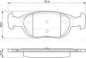 BOSCH 0 986 424 544 - Kit pastiglie freno, Freno a disco www.autoricambit.com