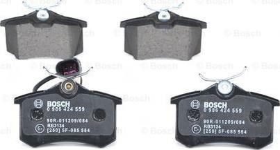 BOSCH 0 986 424 559 - Kit pastiglie freno, Freno a disco www.autoricambit.com