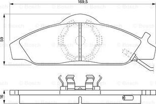 BOSCH 0 986 424 551 - Kit pastiglie freno, Freno a disco www.autoricambit.com