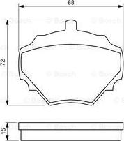 BOSCH 0 986 424 563 - Kit pastiglie freno, Freno a disco www.autoricambit.com