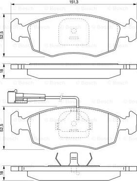 BOSCH 0 986 424 515 - Kit pastiglie freno, Freno a disco www.autoricambit.com