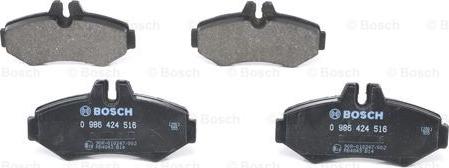 BOSCH 0 986 424 516 - Kit pastiglie freno, Freno a disco www.autoricambit.com