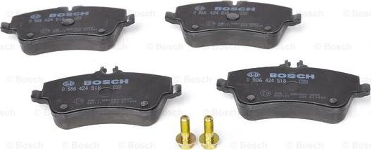 BOSCH 0 986 424 518 - Kit pastiglie freno, Freno a disco www.autoricambit.com