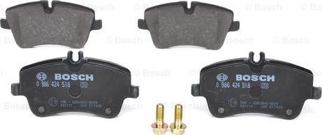 BOSCH 0 986 424 518 - Kit pastiglie freno, Freno a disco www.autoricambit.com