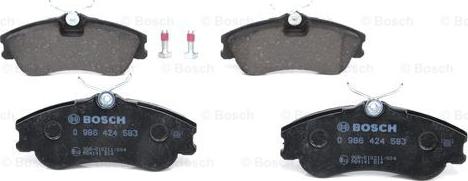 BOSCH 0 986 424 583 - Kit pastiglie freno, Freno a disco www.autoricambit.com