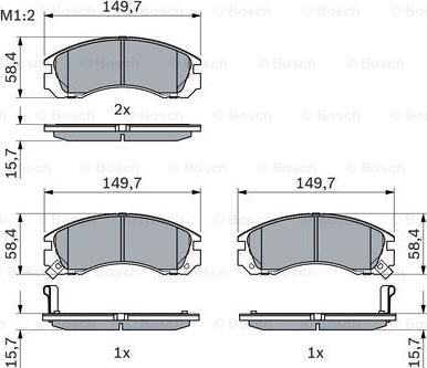 BOSCH 0 986 424 523 - Kit pastiglie freno, Freno a disco www.autoricambit.com