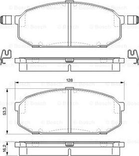 BOSCH 0 986 424 573 - Kit pastiglie freno, Freno a disco www.autoricambit.com