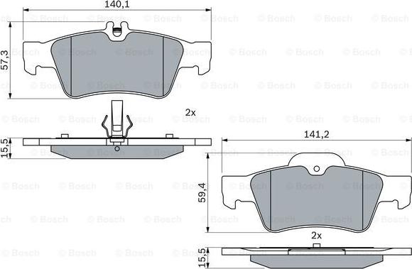 BOSCH 0 986 424 699 - Kit pastiglie freno, Freno a disco www.autoricambit.com