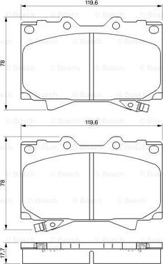 BOSCH 0 986 424 640 - Kit pastiglie freno, Freno a disco www.autoricambit.com