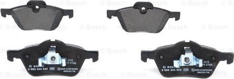 BOSCH 0 986 424 652 - Kit pastiglie freno, Freno a disco www.autoricambit.com