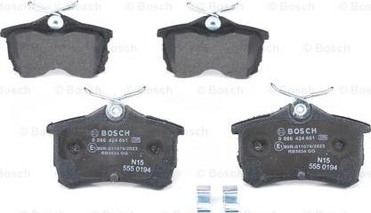 BOSCH 0 986 424 661 - Kit pastiglie freno, Freno a disco www.autoricambit.com