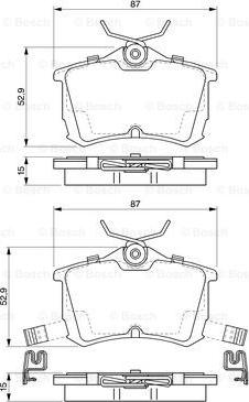 BOSCH 0 986 424 661 - Kit pastiglie freno, Freno a disco www.autoricambit.com