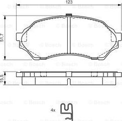 BOSCH 0 986 424 610 - Kit pastiglie freno, Freno a disco www.autoricambit.com