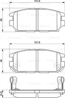 BOSCH 0 986 424 686 - Kit pastiglie freno, Freno a disco www.autoricambit.com