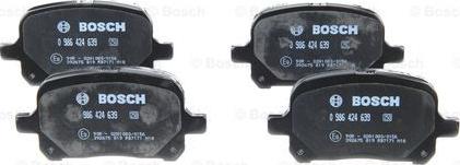 BOSCH 0 986 424 639 - Kit pastiglie freno, Freno a disco www.autoricambit.com