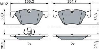 BOSCH 0 986 424 621 - Kit pastiglie freno, Freno a disco www.autoricambit.com