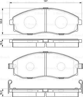 BOSCH 0 986 424 670 - Kit pastiglie freno, Freno a disco www.autoricambit.com