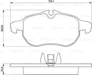 BOSCH 0 986 424 677 - Kit pastiglie freno, Freno a disco www.autoricambit.com