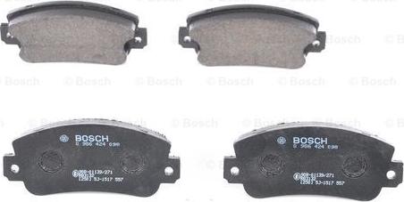 BOSCH 0 986 424 098 - Kit pastiglie freno, Freno a disco www.autoricambit.com