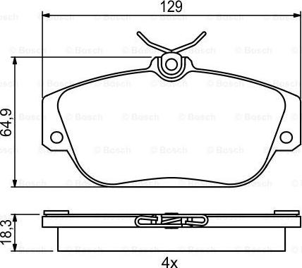 BOSCH 0 986 424 016 - Kit pastiglie freno, Freno a disco www.autoricambit.com