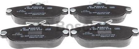 BOSCH 0 986 424 016 - Kit pastiglie freno, Freno a disco www.autoricambit.com