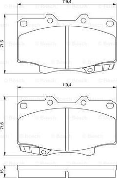 BOSCH 0 986 424 134 - Kit pastiglie freno, Freno a disco www.autoricambit.com