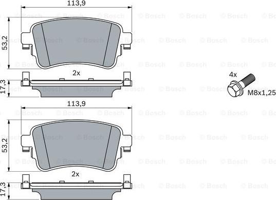 BOSCH 0 986 424 857 - Kit pastiglie freno, Freno a disco www.autoricambit.com