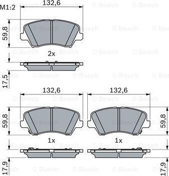 BOSCH 0 986 424 863 - Kit pastiglie freno, Freno a disco www.autoricambit.com