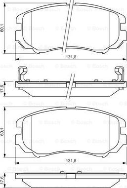 BOSCH 0 986 424 815 - Kit pastiglie freno, Freno a disco www.autoricambit.com