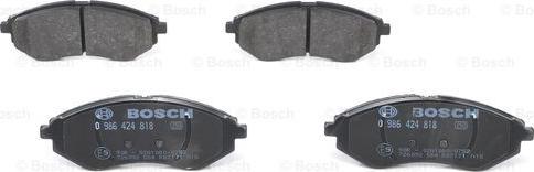 BOSCH 0 986 424 818 - Kit pastiglie freno, Freno a disco www.autoricambit.com