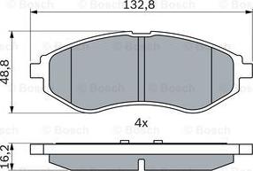 BOSCH 0 986 424 818 - Kit pastiglie freno, Freno a disco www.autoricambit.com