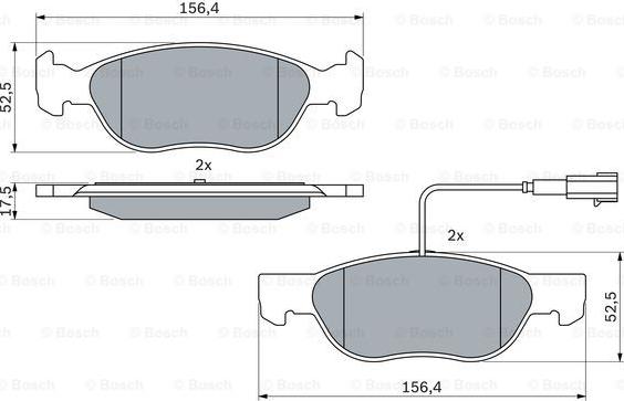 BOSCH 0 986 424 362 - Kit pastiglie freno, Freno a disco www.autoricambit.com