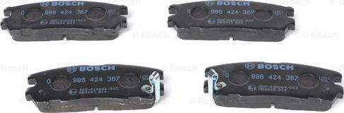 BOSCH 0 986 424 367 - Kit pastiglie freno, Freno a disco www.autoricambit.com