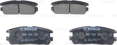 BOSCH 0 986 424 367 - Kit pastiglie freno, Freno a disco www.autoricambit.com