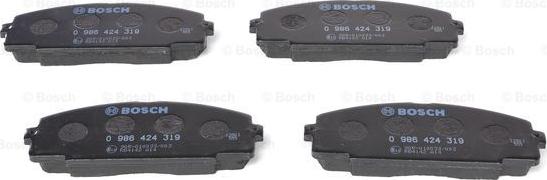 BOSCH 0 986 424 319 - Kit pastiglie freno, Freno a disco www.autoricambit.com