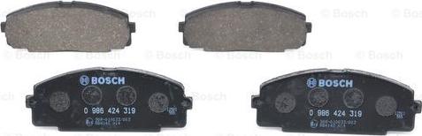 BOSCH 0 986 424 319 - Kit pastiglie freno, Freno a disco www.autoricambit.com