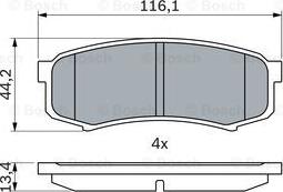 BOSCH 0 986 424 313 - Kit pastiglie freno, Freno a disco www.autoricambit.com