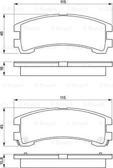 BOSCH 0 986 424 323 - Kit pastiglie freno, Freno a disco www.autoricambit.com