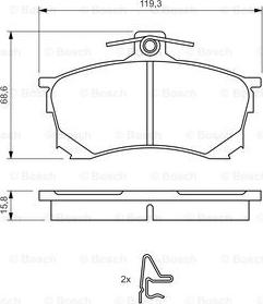 BOSCH 0 986 424 370 - Kit pastiglie freno, Freno a disco www.autoricambit.com