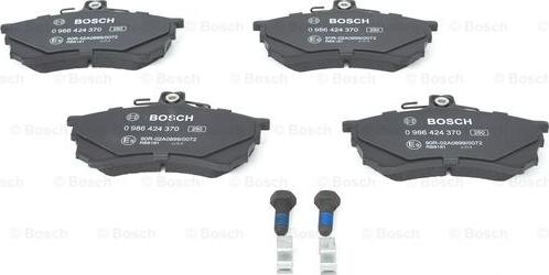 BOSCH 0 986 424 370 - Kit pastiglie freno, Freno a disco www.autoricambit.com